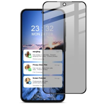 Samsung Galaxy A55, A35 "Imak" 9H Tempered Glass privacy enhanced protection black full coverage screen protector 0.26 mm | Prie