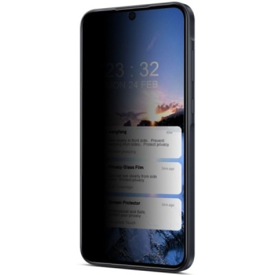 Samsung Galaxy A55, A35 "Imak" 9H Tempered Glass privacy enhanced protection black full coverage screen protector 0.26 mm | Prie