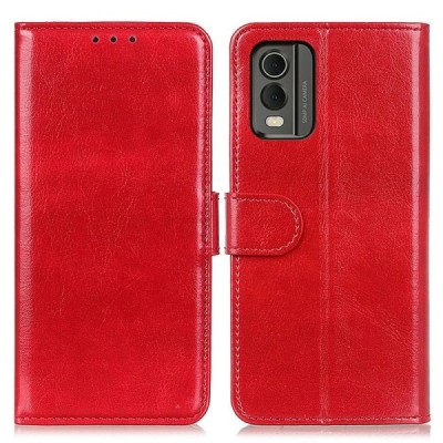 Nokia C32 Binfen Flip Book Case - Red | Priedai.lt