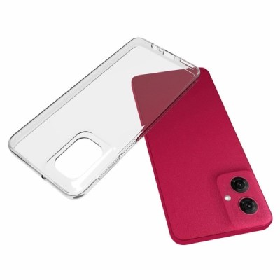 Motorola Moto G55 5G hard silicone (TPU) clear, transparent case - cover | Priedai.lt