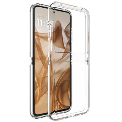 Motorola Razr 50 5G (Razr 2024) "Imak" reinforced protection hard silicone TPU clear, transparent case - back | Priedai.lt