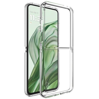 Motorola Razr 50 Ultra 5G (Razr+ 2024) "Imak" reinforced protection hard silicone TPU clear, transparent case - back | Priedai.l