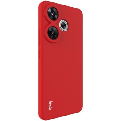 Poco F6 5G „Imak“ hard silicone TPU red case - back | Priedai.lt