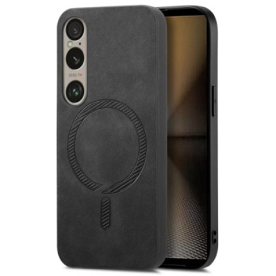 Sony Xperia 1 VI "Tianhan" MagSafe Hard Silicone TPU Black Case Cover - Back | Priedai.lt