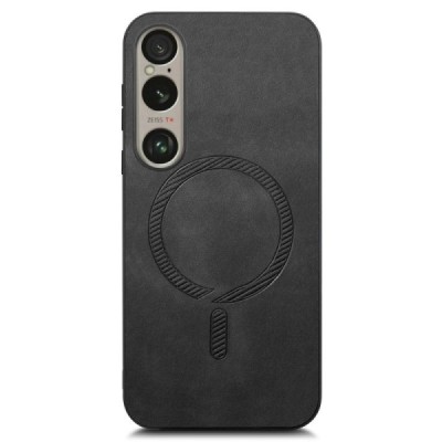 Sony Xperia 1 VI "Tianhan" MagSafe Hard Silicone TPU Black Case Cover - Back | Priedai.lt