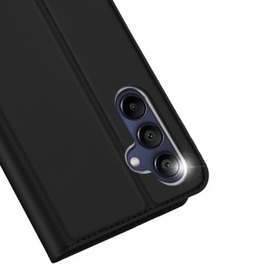 Samsung Galaxy A16 "Dux Ducis" Skin Flip Book Case Cover - black | Priedai.lt