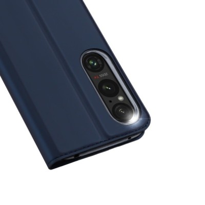 Xperia 1 VI "Dux Ducis" Skin Flip Book Case - dark blue | Priedai.lt