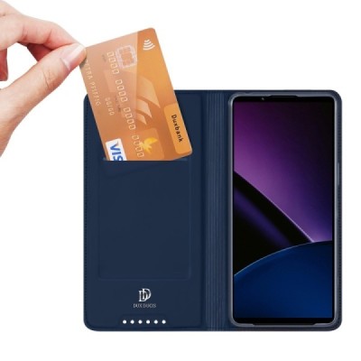 Xperia 1 VI "Dux Ducis" Skin Flip Book Case - dark blue | Priedai.lt