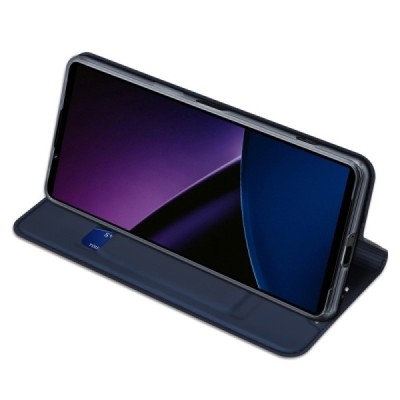 Xperia 1 VI "Dux Ducis" Skin Flip Book Case - dark blue | Priedai.lt
