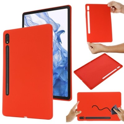 Samsung Galaxy Tab S10 Ultra 14.6" (X920, X926), S9 Ultra Shell Hard Silicone TPU Case Cover - red | Priedai.lt