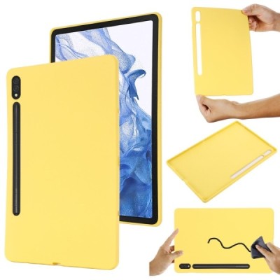 Samsung Galaxy Tab S10 Ultra 14.6" (X920, X926), S9 Ultra Shell Hard Silicone TPU Case Cover - yellow | Priedai.lt