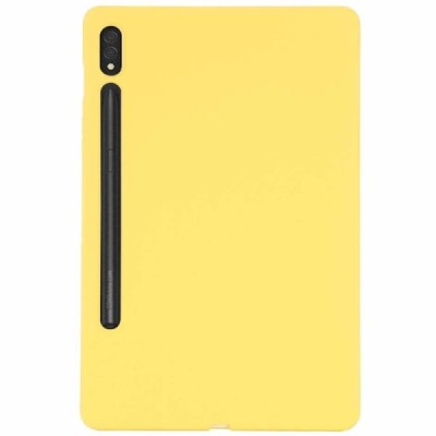 Samsung Galaxy Tab S10 Ultra 14.6" (X920, X926), S9 Ultra Shell Hard Silicone TPU Case Cover - yellow | Priedai.lt