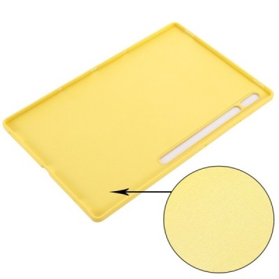 Samsung Galaxy Tab S10 Ultra 14.6" (X920, X926), S9 Ultra Shell Hard Silicone TPU Case Cover - yellow | Priedai.lt