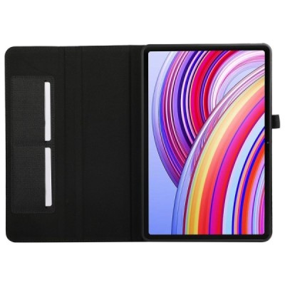 Xiaomi Redmi Pad Pro flip-up black textile case - notebook with a place for the pen | Priedai.lt