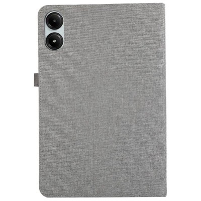 Xiaomi Redmi Pad Pro flip-up gray textile case - notebook with a place for the pen | Priedai.lt