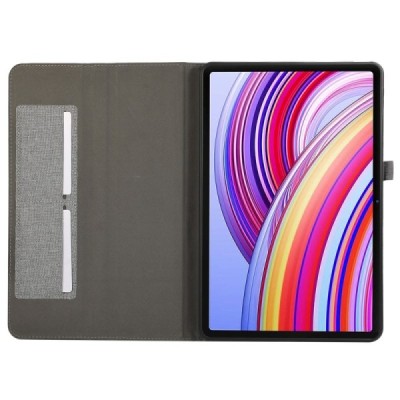 Xiaomi Redmi Pad Pro flip-up gray textile case - notebook with a place for the pen | Priedai.lt