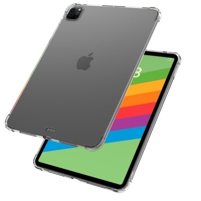 Apple iPad Pro 11 (2025) / 11 (2024) reinforced protection hard silicone TPU transparent case - back | Priedai.lt