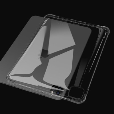 Apple iPad Pro 11 (2025) / 11 (2024) reinforced protection hard silicone TPU transparent case - back | Priedai.lt