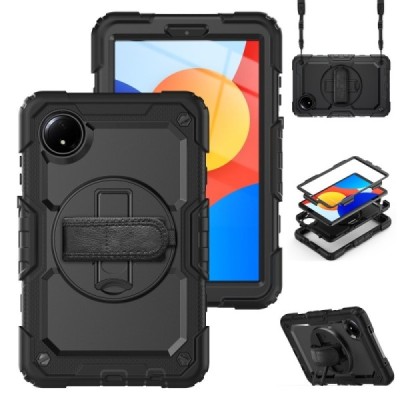 Xiaomi Redmi Pad SE 8,7 reinforced protection (360°) black kickstand case cover | Priedai.lt