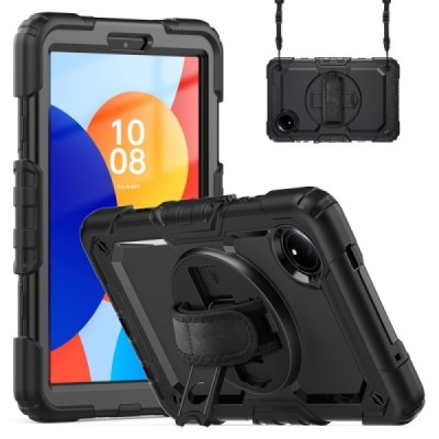 Xiaomi Redmi Pad SE 8,7 reinforced protection (360°) black kickstand case cover | Priedai.lt