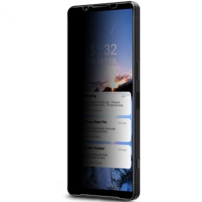 Sony Xperia 1 VI "Imak" 9H Tempered Glass privacy enhanced protection black full coverage screen protector 0.26 mm | Priedai.lt