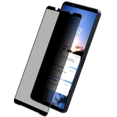 Sony Xperia 1 VI "Imak" 9H Tempered Glass privacy enhanced protection black full coverage screen protector 0.26 mm | Priedai.lt