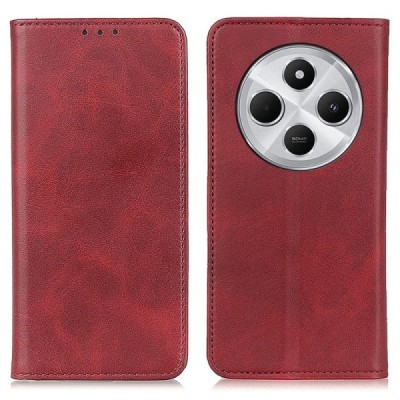 Redmi 14C 4G / 14R 5G / A4 5G / Poco C75 4G "Split" red leather flip case - book | Priedai.lt