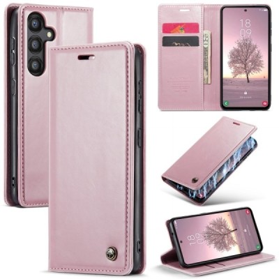 Samsung Galaxy A35 CaseMe Leather Solid Flip Case Book - Pink | Priedai.lt