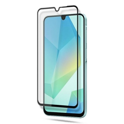 Samsung Galaxy A16 "Mocolo" 2.5D 9H Tempered reinforced protection black full coverage protective screen glass 0.26 mm | Priedai