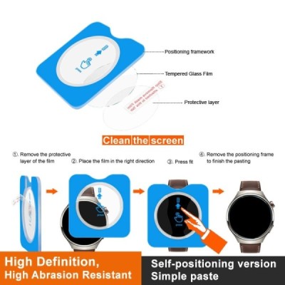 Samsung Galaxy Watch7 40mm (Watch6) "Imak" 9H Tempered Glass reinforced protection clear protective screen glass 0.3 mm | Prieda