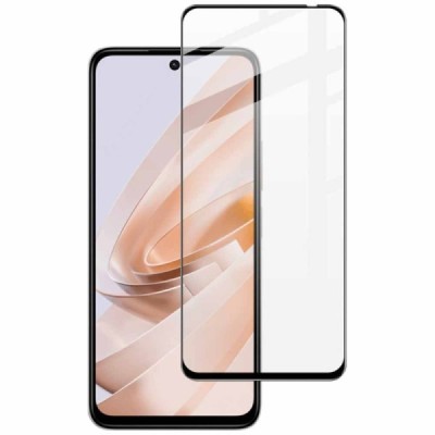 Xiaomi Redmi 13 (Note 13R, Poco M6 4G)  "Imak" Tempered Glass reinforced protection black full coverage protective screen glass