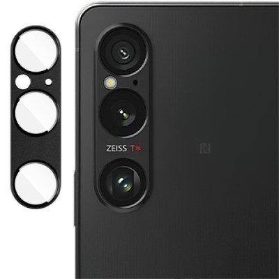 Sony Xperia 1 VI "IMAK" Tempered Glass rear camera protective black glass 0.3 mm | Priedai.lt