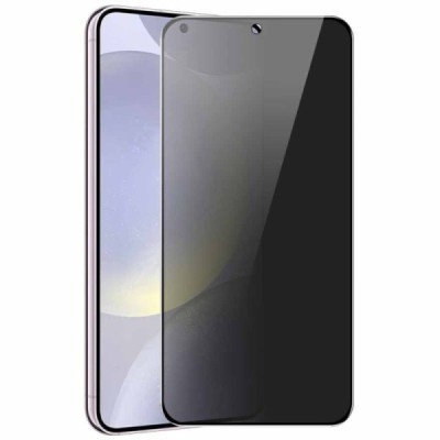 Samsung Galaxy S24 FE "Hat-Prince" 9H Tempered Glass privacy enhanced protection black full coverage screen protector | Priedai.