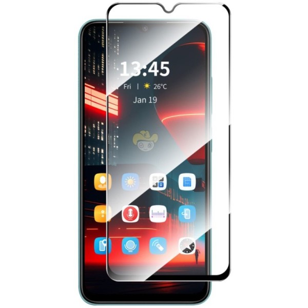 "Hat-Prince" Tempered protective screen glass - black (Nokia C32)