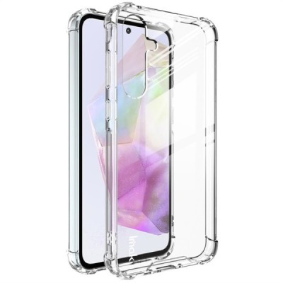 Samsung Galaxy A35 "Imak" reinforced protection hard silicone TPU clear, transparent case - back | Priedai.lt