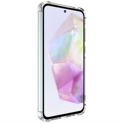Samsung Galaxy A35 "Imak" reinforced protection hard silicone TPU clear, transparent case - back | Priedai.lt