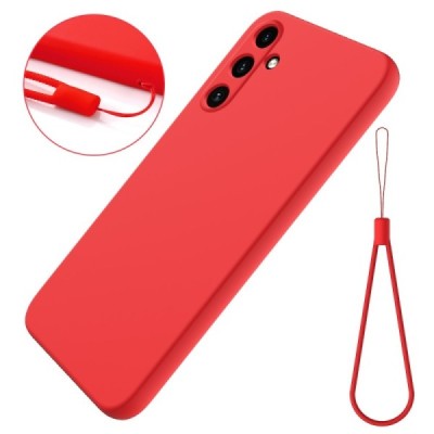 Samsung Galaxy A15 "Shell" hard liquid silicone (TPU) case red - cover | Priedai.lt