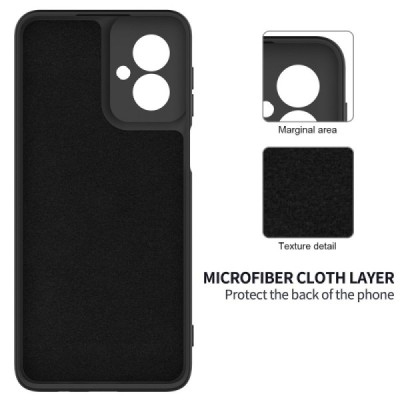 Motorola Moto G55 5G "Shell" hard liquid silicone (TPU) case black - cover | Priedai.lt