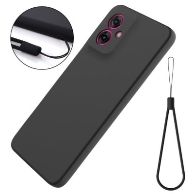 Motorola Moto G55 5G "Shell" hard liquid silicone (TPU) case black - cover | Priedai.lt