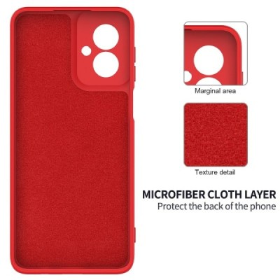 Motorola Moto G55 5G "Shell" hard liquid silicone (TPU) case red - cover | Priedai.lt