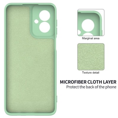 Motorola Moto G55 5G "Shell" hard liquid silicone (TPU) case green - cover | Priedai.lt