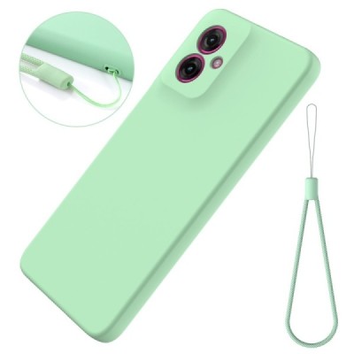 Motorola Moto G55 5G "Shell" hard liquid silicone (TPU) case green - cover | Priedai.lt