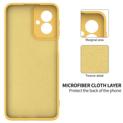 Motorola Moto G55 5G "Shell" hard liquid silicone (TPU) case yellow - cover | Priedai.lt