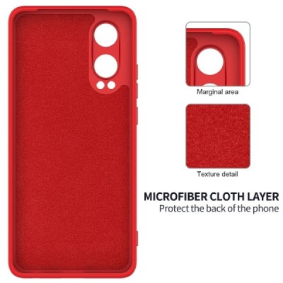 OnePlus Nord CE4 Lite 5G "Shell" hard liquid silicone (TPU) case red - cover | Priedai.lt