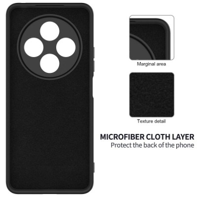 Xiaomi Redmi 14C, 14R, A4, Poco C75 4G "Shell" hard liquid silicone (TPU) case black - cover | Priedai.lt