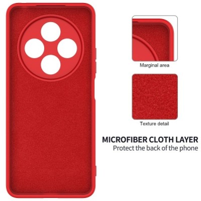 Xiaomi Redmi 14C, 14R, A4, Poco C75 4G "Shell" hard liquid silicone (TPU) case red - cover | Priedai.lt