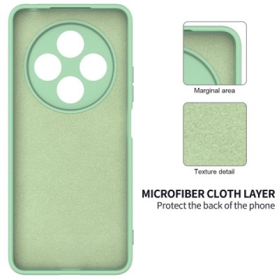 Xiaomi Redmi 14C, 14R, A4, Poco C75 4G "Shell" hard liquid silicone (TPU) case green - cover | Priedai.lt