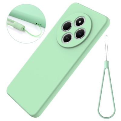 Xiaomi Redmi 14C, 14R, A4, Poco C75 4G "Shell" hard liquid silicone (TPU) case green - cover | Priedai.lt