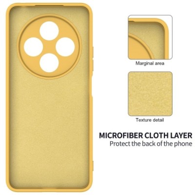 Xiaomi Redmi 14C, 14R, A4, Poco C75 4G "Shell" hard liquid silicone (TPU) case yellow - cover | Priedai.lt