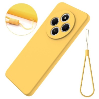 Xiaomi Redmi 14C, 14R, A4, Poco C75 4G "Shell" hard liquid silicone (TPU) case yellow - cover | Priedai.lt
